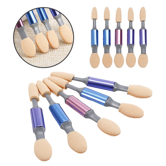 Cheap New 5PCS/box Pro Sponge Stick Eye Shadow Applicator Cosmetic Makeup Tools Double-head Eyeshadow Brush for Women makeup tool Cheap New 5PCS/box Pro Sponge Stick Eye Shadow Applicator Cosmetic Makeup Tools Double-head Eyeshadow Brush for Women makeup tool