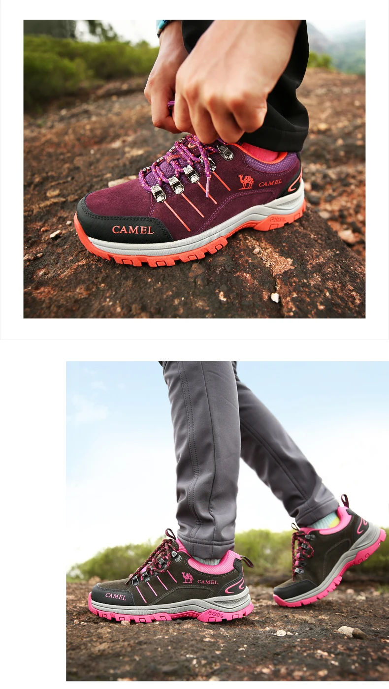 CAMEL/Женская обувь для походов на открытом воздухе; амортизирующая противоскользящая обувь для путешествий, кемпинга, трекинга