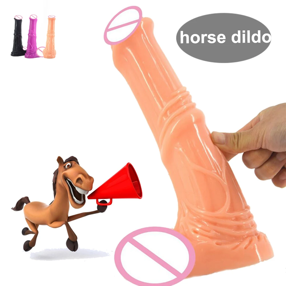 3 Color Realistic Tpe Huge Dildos Giant Horse Big Penis Dick Adult Sex Toys  For Woman Masturbation Unisex Anal Plug Porn Shop - Dildos - AliExpress