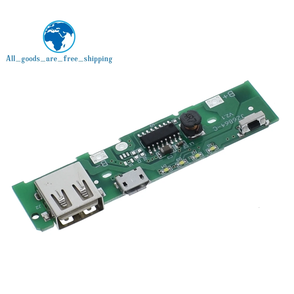 

5V 1A Power Bank 18650 Charger Board Module Charging Circuit PCB Board Power Supply Step Up Boost Mobile Phone For Battery DIY