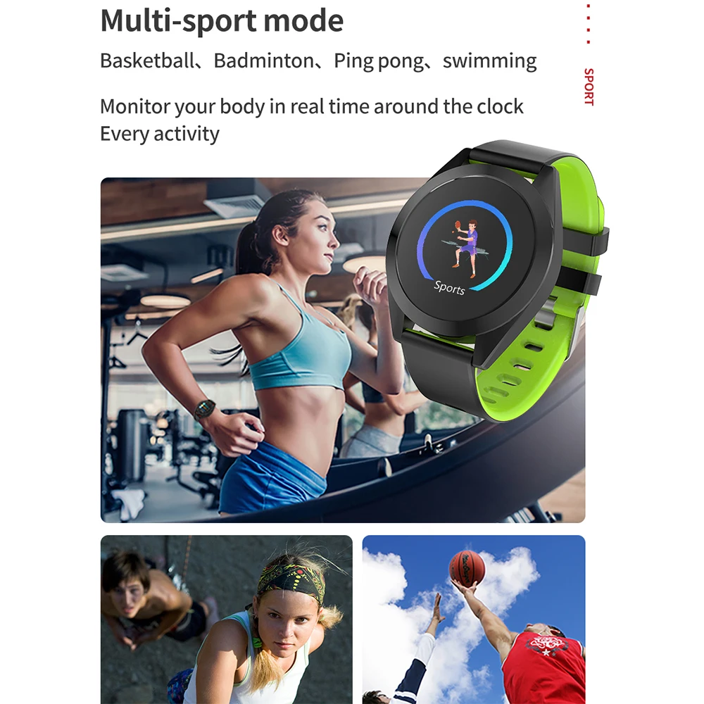 Günstig G50S Sport Smart Uhr Helligkeit Einstellen Herz Rate Blutdruck Monitor HD IPS Bildschirm Uhr Lange Standby Tragbare Geräte