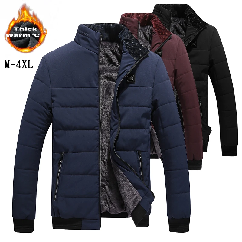 

Winter Brand Men Jacket Fur Hood With Cashmere Plus Size 4XL Winter Jacket High Quality Fashion Men's Coat Hot Sale 2018