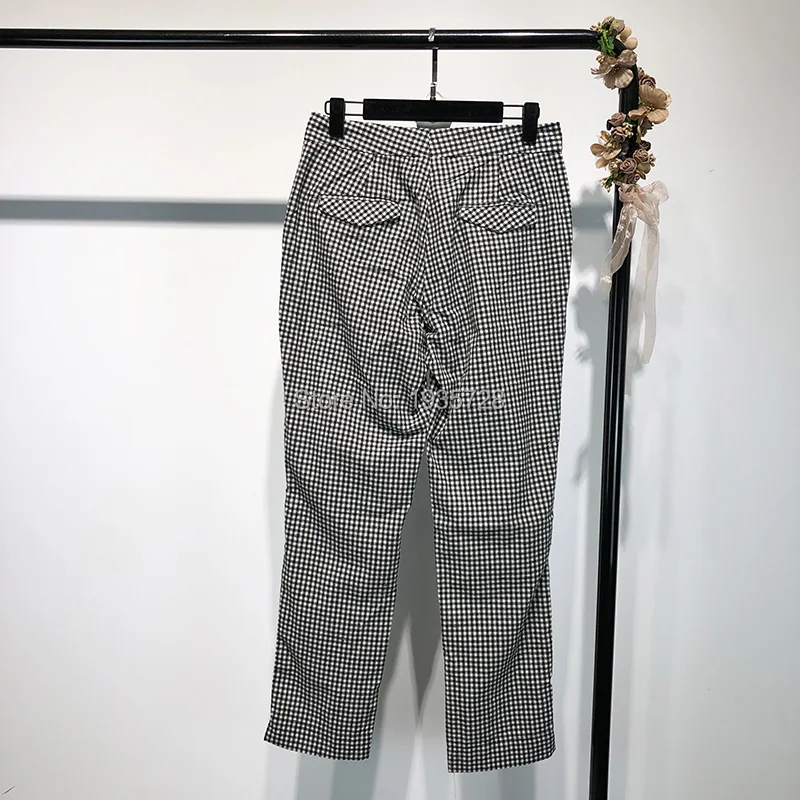checkered long pants