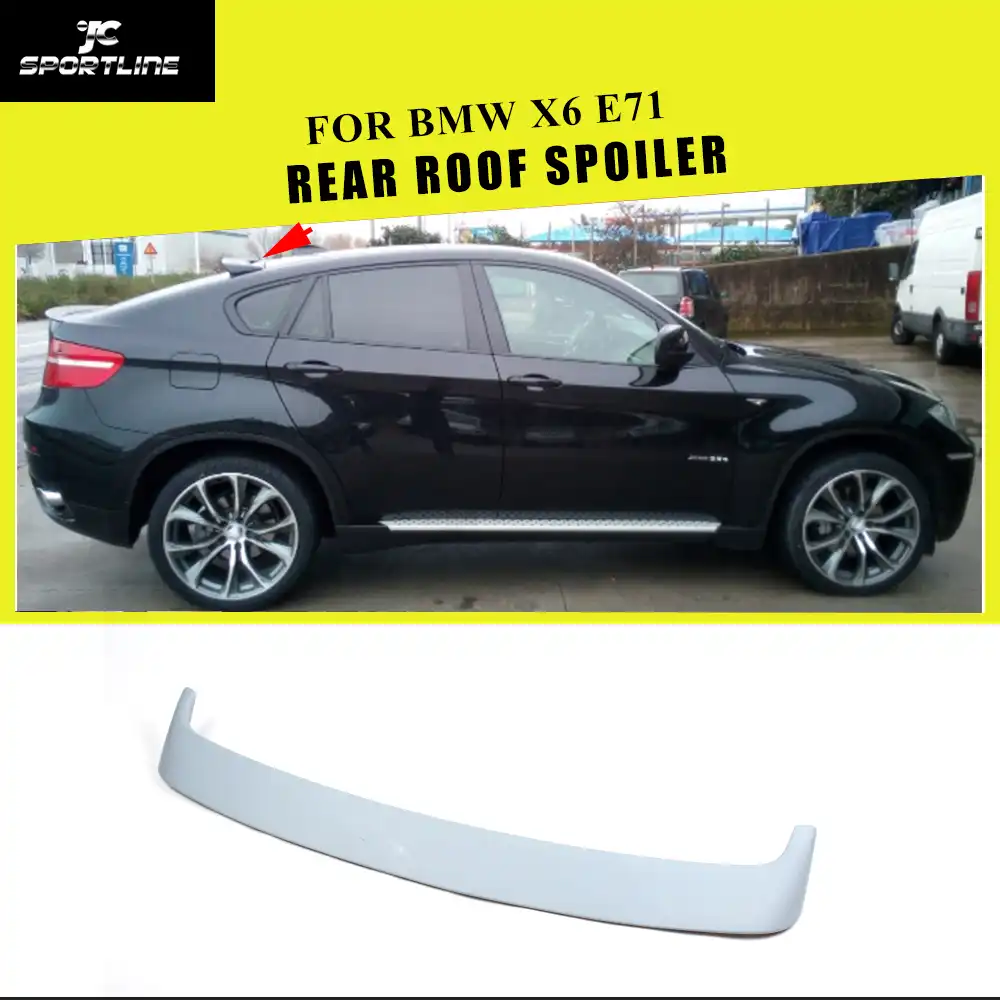 Авто-Стайлинг Авто PU задний спойлер козырек окна для губ для BMW X6 E71 2008-2014 - изображение