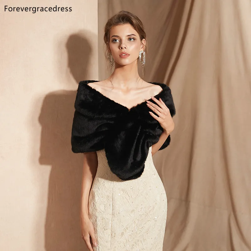Forevergracedress элегантные мягкие осенне-зимние куртки-болеро Свадебные пальто шали шарфы PJ309 - Цвет: PICTURE COLOR