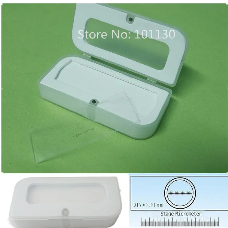 Wholesale 0.01mm Microscope Stage Micrometer Magnification Glass Calibration Slide Free Shipping | Инструменты