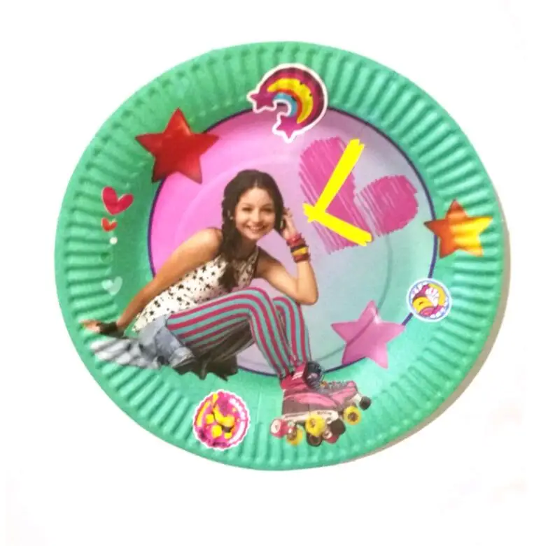 

10pcs Soy Luna birthday decoration 7inches disposable party paper plates/saucers birthday party tableware cake dishes