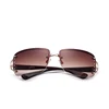 HBK 2022 New Diamond Exquisite Luxury Sexy Women Square Rimless Sunglasses Clear UV400 Goggle Outdoor Driving Style Fashion lady ► Photo 2/6