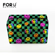 FORUDESIGNS, новинка, женская косметичка, 3D печать, косметички с разноцветным рисунком, милые косметички для путешествий, для девушек