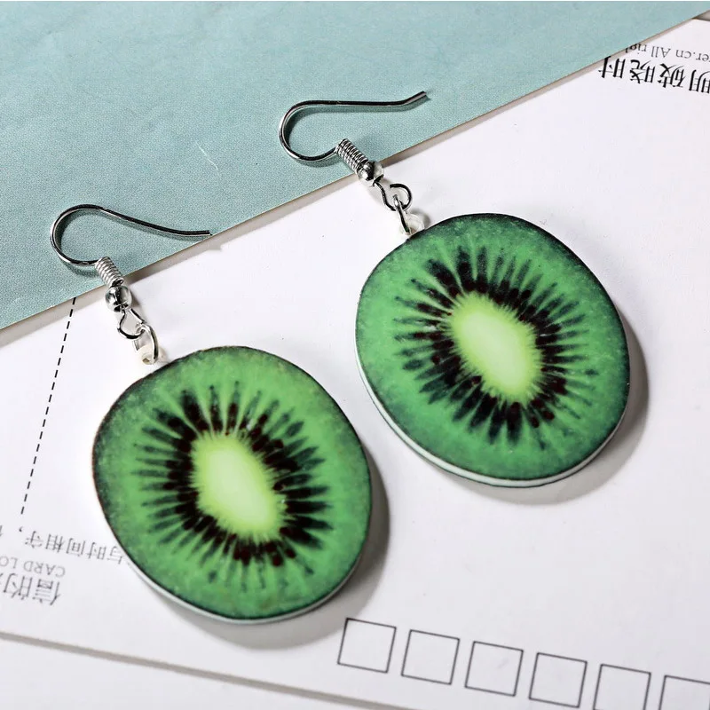 New fashion Acrylic earrings accessories fruit earrings Lovely Temperament Watermelon Strawberry Kiwi Long Earrings For Women New fashion Acrylic earrings accessories fruit earrings Lovely Temperament Watermelon Strawberry Kiwi Long Earrings For Women