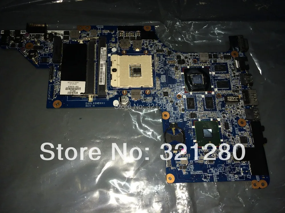 

FREE SHIPPING NEW  DA0LX6MB6H1 REV : H 615279-001 For HP  Pavilion DV6  Laptop Motherboard  (NOT SUPPORT I7 PROCESSOR )