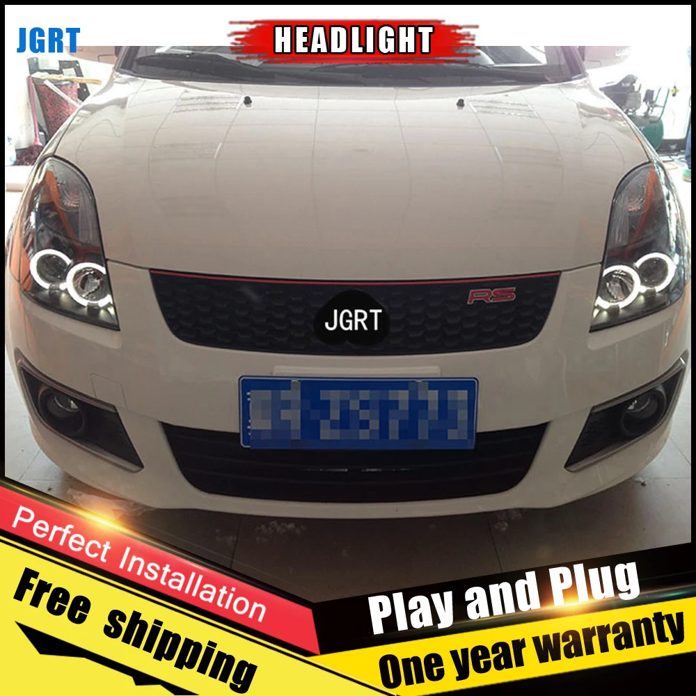 Автомобильный стиль светодиодный фары для Suzukl Swift 2005-2011 для Swift Головной фонарь светодиодный DRL Объектив двойной луч H7 HID Xenon bi xenon объектив