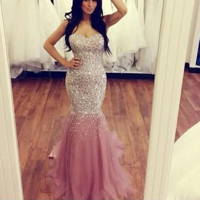 diamond prom dress
