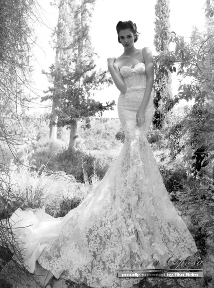 

free shipping hot&sexy backless 2018 new fashion vestido de novia romantic mermaid lace bridal gown mother of the bride dresses