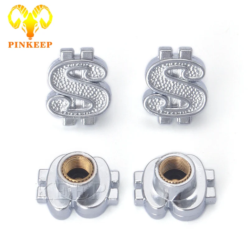 

Universal Wheel Tire Valve Caps Dollar Logo Car Motorcycle Bike Tyre Air Stem Cap Dust Cover For BMW Audi Ford Auto Accessories