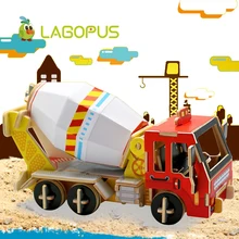 Lagopus 3D игра-головоломка для детей Монтессори игрушки развивающий автомобиль-головоломка модели деревянные игрушки головоломка подарок для детей