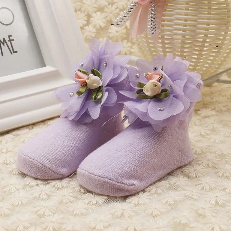 Детские носки для маленьких девочек; носки принцессы для новорожденных; подарки на день рождения; Носки для маленьких девочек 0-12 месяцев