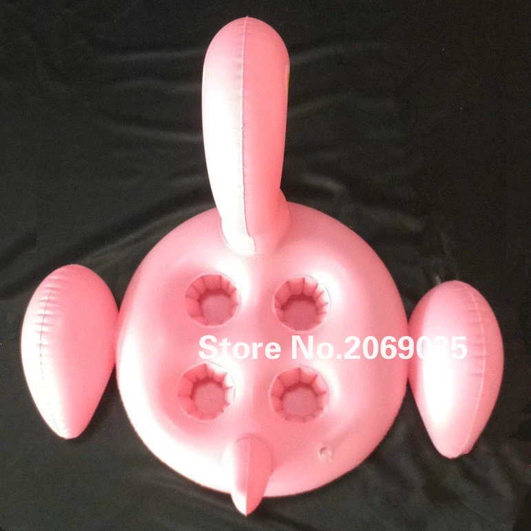 70*60 см 4 отверстия Надувной розовый Фламинго подстаканник бассейн поплавок подставки Кола напиток для взрослых детей пляж воды игрушка Piscina