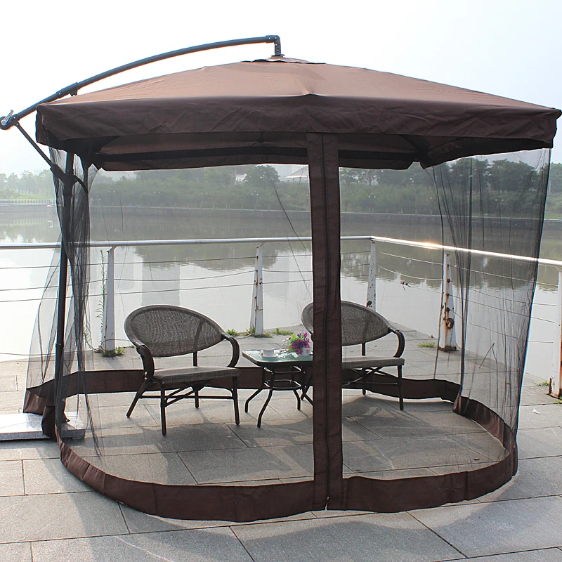 Ya green water customers outside umbrellas umbrella patio mesh mosquito