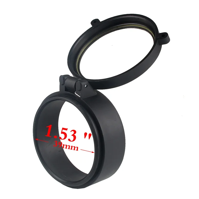 39mm 30-69 мм, прозрачная крышка для объектива винтовки, откидная крышка, быстрая пружинная защитная крышка, крышка объектива для страйкбола, пистолета, калибра HT37-0072 - Цвет: 39mm