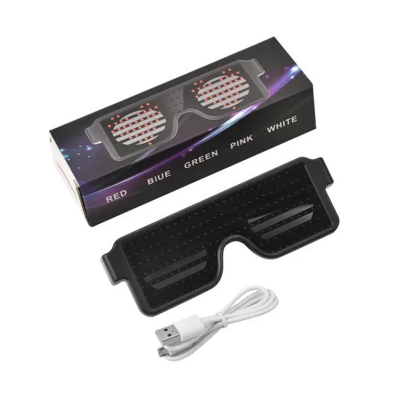 8 режимов быстрая вспышка USB Led вечерние USB зарядка светящиеся очки светящиеся солнцезащитные очки рождественское освещение концертов игрушки Рождественские украшения
