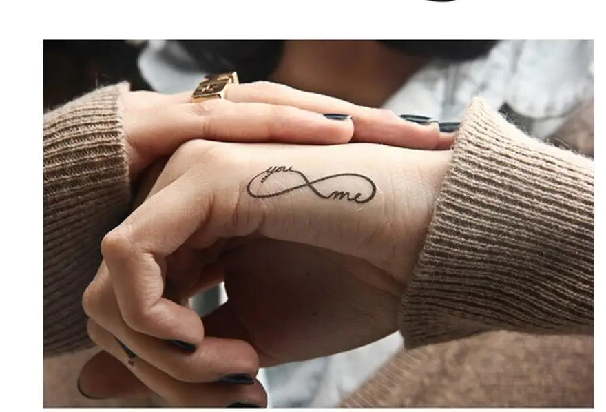 50 шт. водонепроницаемые татуировки Love Infinity Symbol мужской женский боди арт наклейки