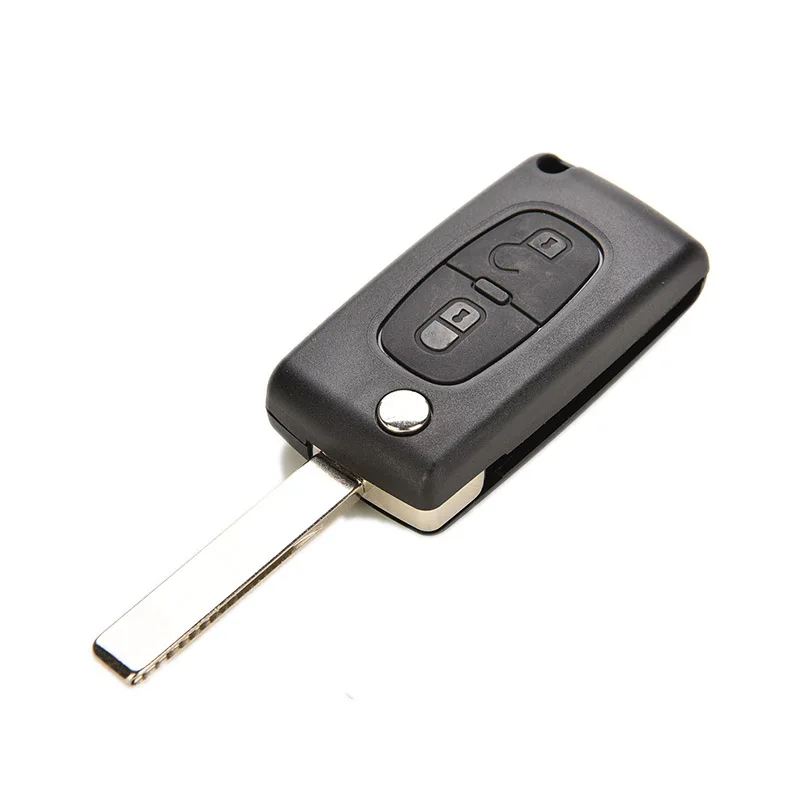 2 Button Plastic Key Shell Replacement Remote Car Key Case Cover For PEUGEOT 207 307 308 Folding Key Shell