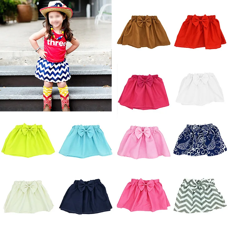 Buy Fashion Cute Bow Child Skirt Kids Pleated Skirt