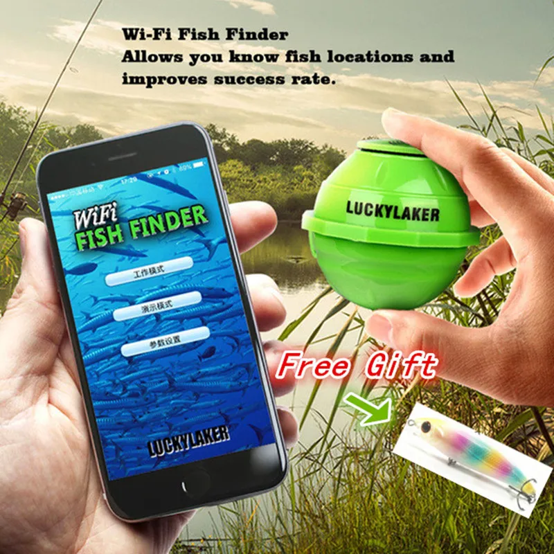 Эхолот рыболокатор Fishfinder FF916 беспроводной Wi Fi 50 м/130 футов|Рыболокаторы| |