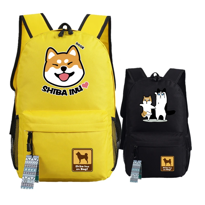 Shiba Inu Kawaii Doge Emoji impresión mujeres Mochila divertida sonrisa cara lienzo escuela bolsas Mochila femenina regalos Laptop Mochila Shiba Inu Kawaii Doge Emoji impresión mujeres Mochila divertida sonrisa cara lienzo escuela bolsas Mochila femenina regalos Laptop Mochila