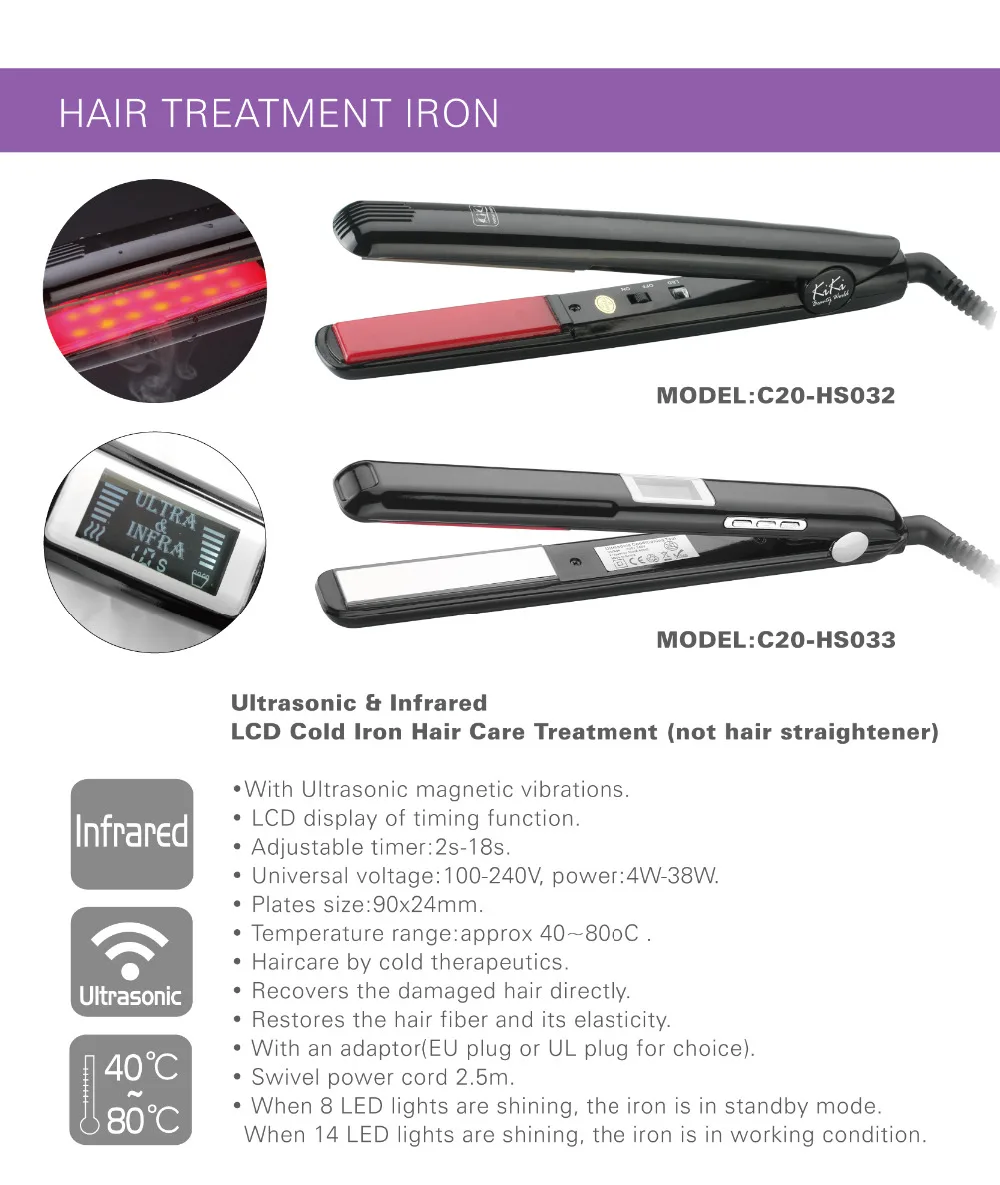 Ultrasonic Infrared Hair Treament Styler