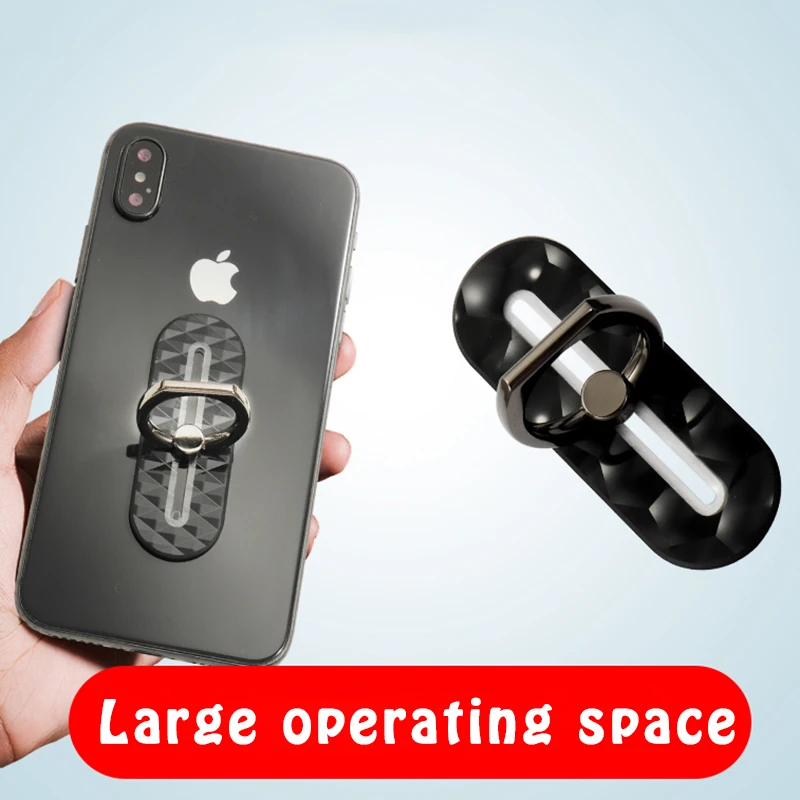 

Universal Finger Ring Holder Slide Rail Mobile Phone Ring Holder Pop Phone Grip 360 Degree Rotatable Stand Smart Type Plastic