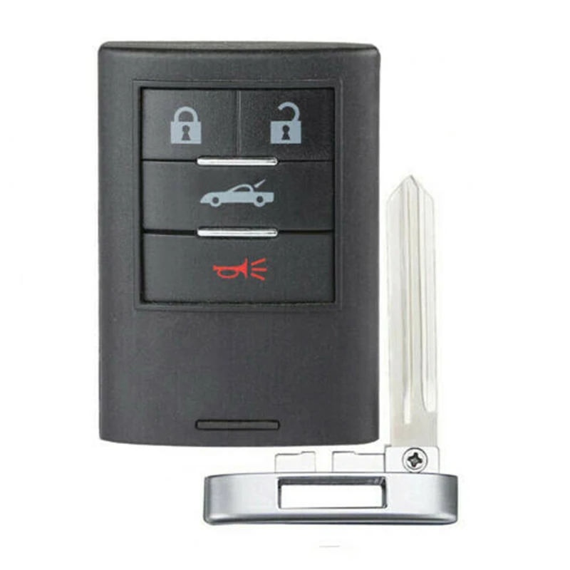 KEYECU 스마트 원격 제어 자동차 키 쉘 케이스, 캐딜락 XLR, 쉐보레 콜벳 2008-2013 포브 M3N5WY7777A 용, 3/4 버튼