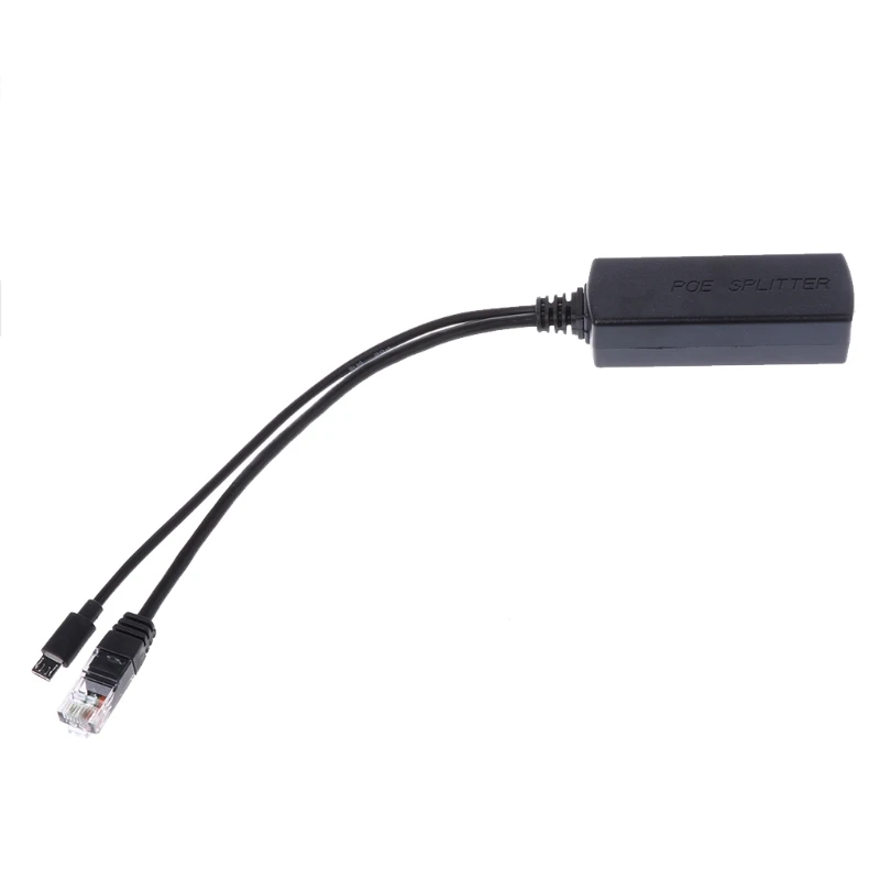 New Power Over Ethernet 48V To 5V 2 4A Active POE Splitter Micro USB Plug Y 5