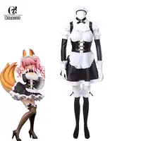 ROLECOS Fate Grand Order คอสเพลย์เครื่องแต่งกาย Tamamo ไม่มีชุดคอสเพลย์ชุดแม่บ้าน Fate/FGO ฮาโลวีน Full ชุด