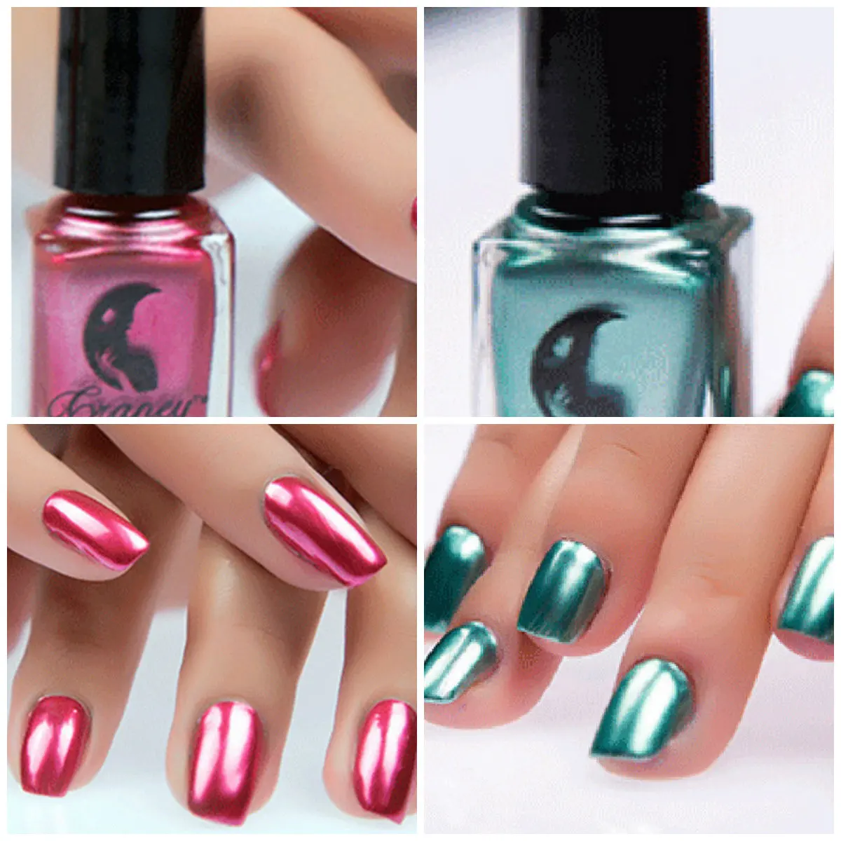 

6ml Colorful Metallic Metal Nail Polish Magic Mirror Effect Chrome Nail Art Polish VarnishTS