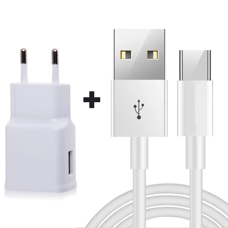 

AFC Fast Charging EU Plug Charger for Xiaomi Redmi Note 7 USB Type C Cable for Samsung S10 Plus Huawei P30 Pro Type-C Data Cable