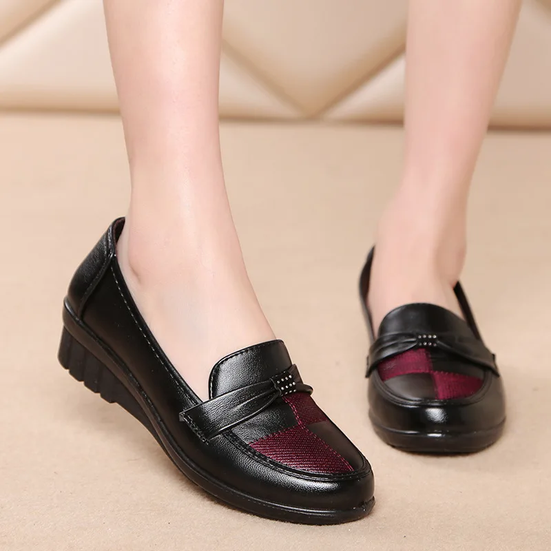 Doug Shoes Mother Loafers Big Plus Size Grandma Driving Old Women Ladies Boat Shoe Soft Bottom