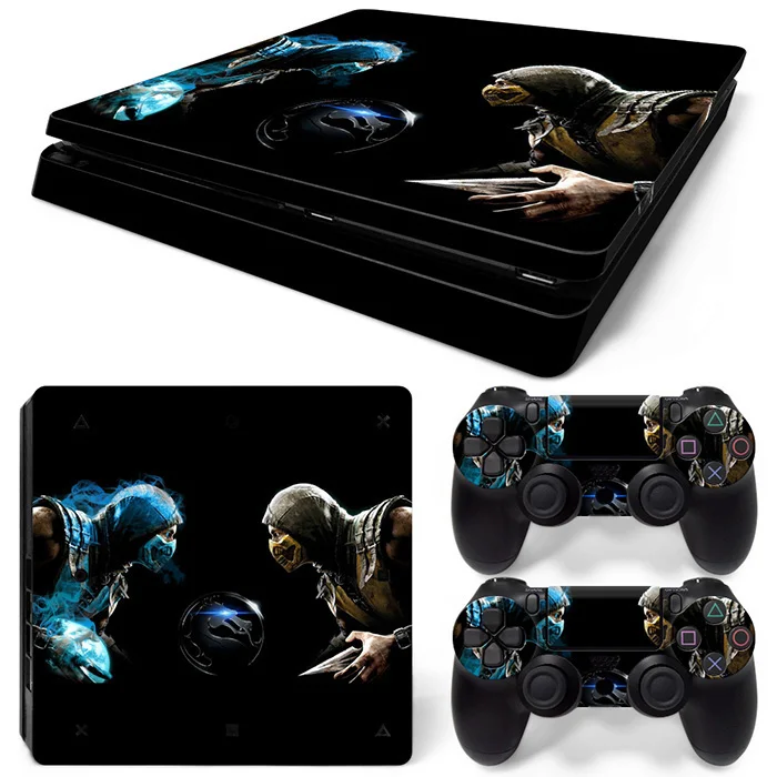 Горячие игры Mortal Kombat стиль кожи Наклейка Обложка для Playstation 4 Slim PS4 Slim консоль наклейки и наклейки 2 контроллеров