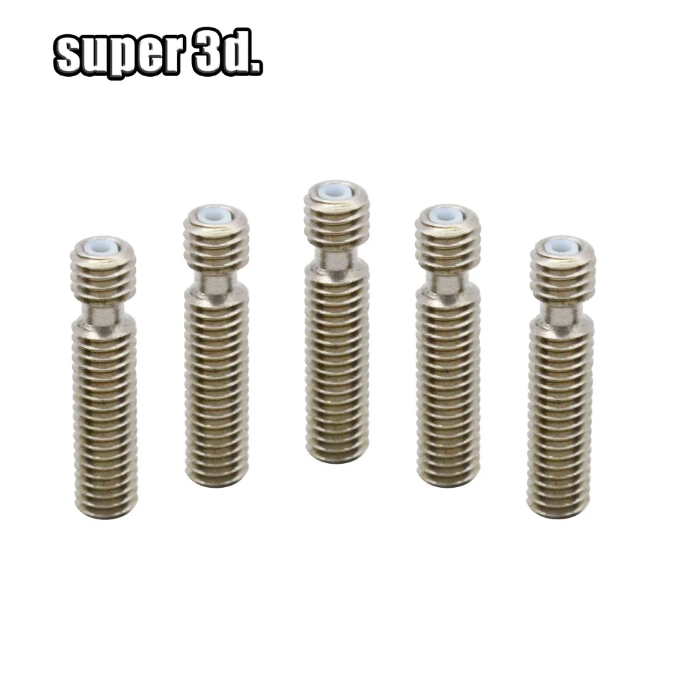 5pcs Stainless Steel M6*26 Throat Pipes for 1.75mm Filament Extruder Makerbot 