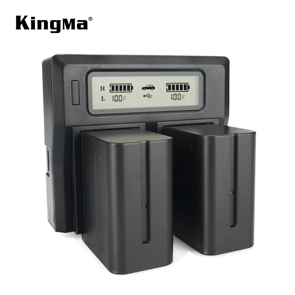 

KingMa LCD Dual Fast Charger for SONY NP-F960 NP-F970 NP F960 F970 Rechargeable Battery and HVR-HD1000 HVR-HD1000E HVR-V1J