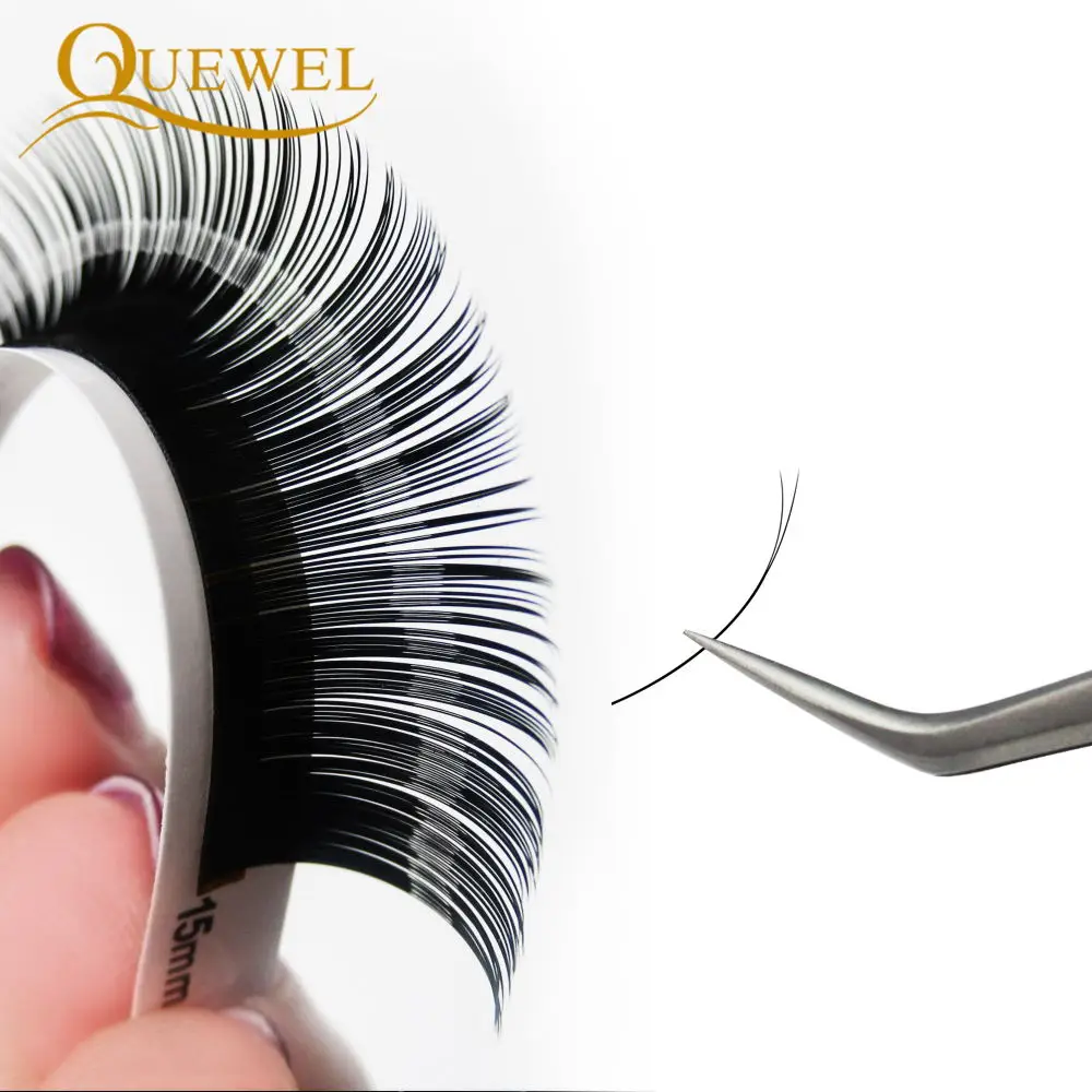 Matte Flat Eyelash Extensions Individual Eye Lash for Professional Flat Ellipse Lashes with Split Tips Soft Silk Flat Eye Lashes