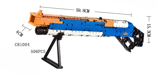 Брендовая игрушка 621 шт. строительный блок кирпичный пистолет M4A1 страйкбол воздушные пушки и MP5 игрушечный пистолет-пулемет детская наружная игра модель CS Косплей - Цвет: C81004