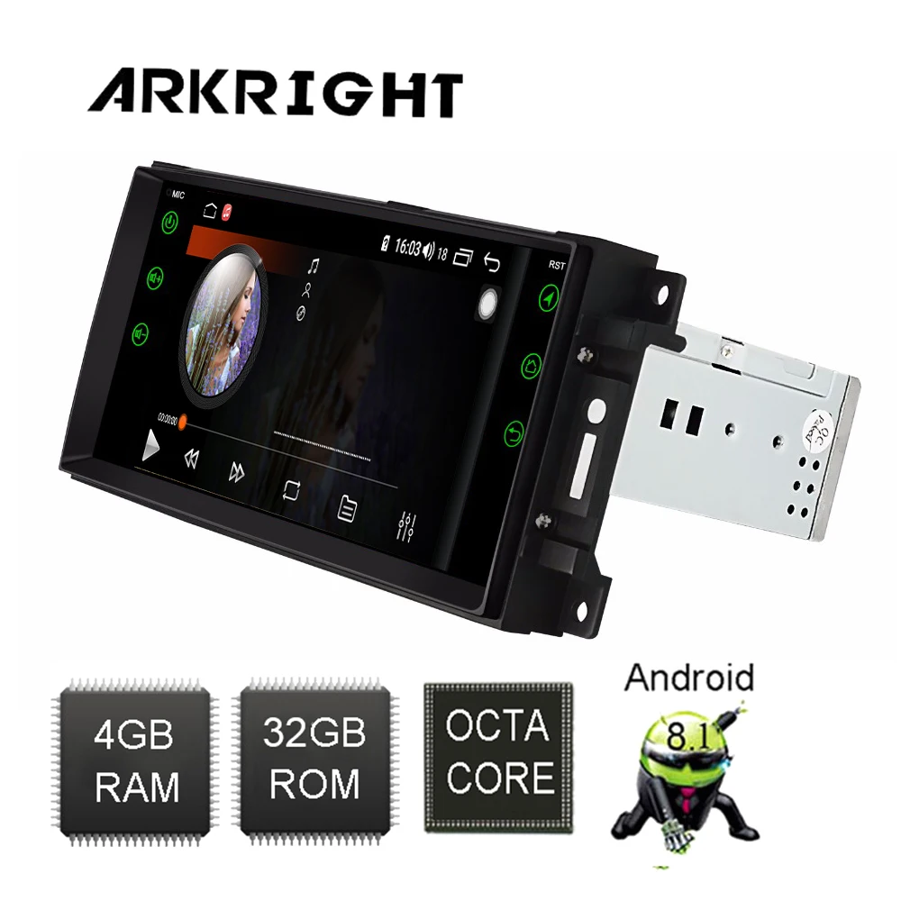 Excellent ARKRIGHT 8" Android Car Radio for Jeep Grand Cherokee/compass/Commander 4+32gb Car Player GPS/autoradio/car DVD player/ with DSP 4
