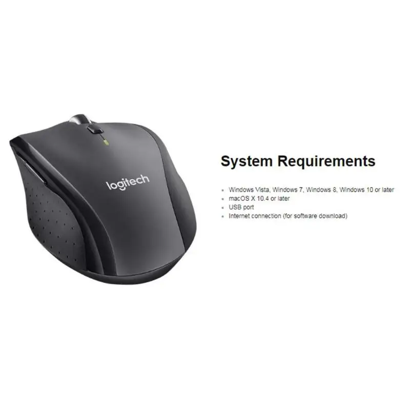 Logitech M705 2,4 ГГц Беспроводной Мышь 3 года Срок службы батареи USB приемник мыши 1000fpi 8 кнопок компьютерная Мышь серый