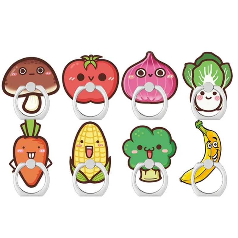 

UVR 360 Degree Mount Finger Ring Smartphone Stand Holder Mobile Phone Cute Food Holder Stand For iPhone All Phone