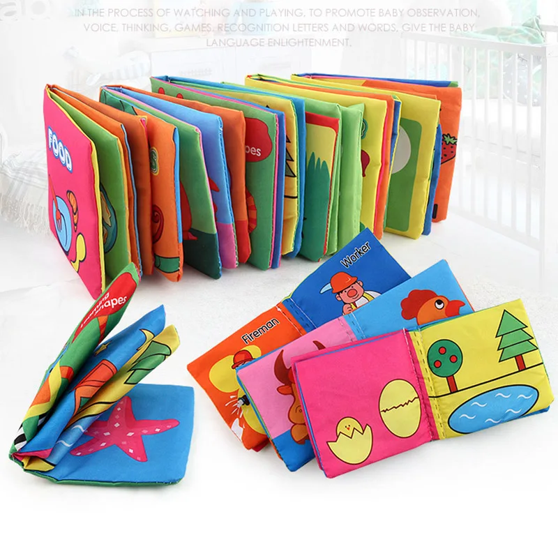 Board Games for Children Baby Stereoscopic Early Teaching 0-6 months Infant Cloth Book Tear Not Rotten Cloth Book Board Games for Children Baby Stereoscopic Early Teaching 0-6 months Infant Cloth Book Tear Not Rotten Cloth Book