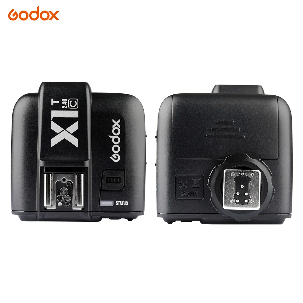

GODOX X1T-C TTL 32 Channels Wireless LCD Flash Trigger Transmitter for Canon EOS Cameras Godox TT685C Speedlite X1R-C Receiver