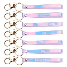 Мода для женщин и мужчин WANNAONE GOT7 дважды семнадцать Прозрачный лазерный ремешок брелок для телефона Kpop брелок ювелирные изделия