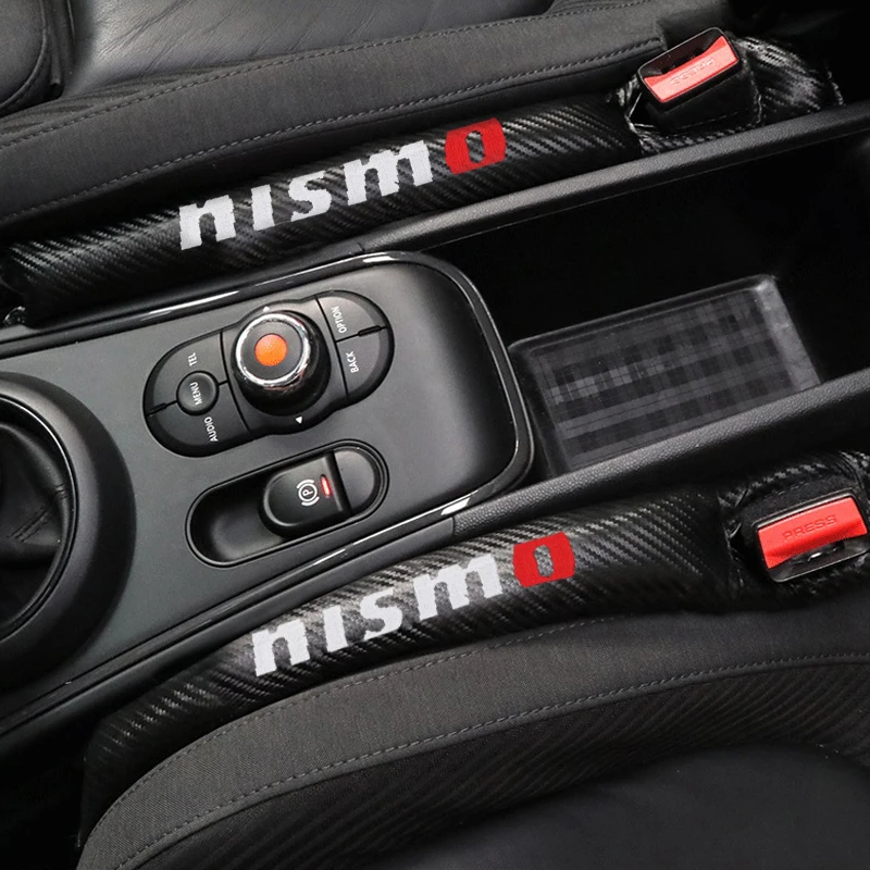 Углеродное волокно герметичные защитные сиденья зазор автомобильный чехол накладка для Nissan Nismo X-trail Almera Qashqai Tiida Teana Skyline Juke